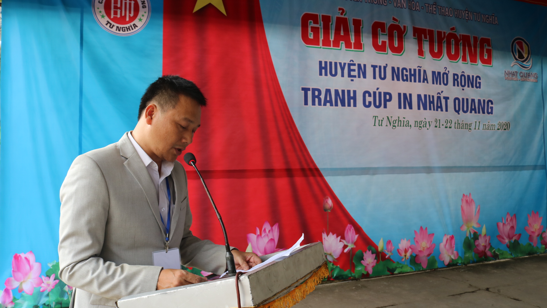 Khai mạc giải cờ tướng huyện Tư Nghĩa mở rộng tranh cúp in Nhất Quang năm 2020