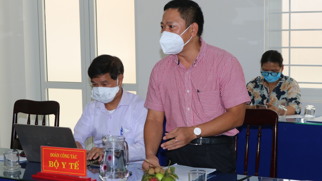 Đoàn công tác của Bộ y tế làm việc với huyện Tư Nghĩa về công tác phòng, chống dịch Covid-19
