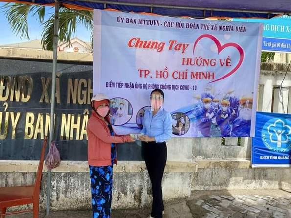 UBMT TQVN xã Nghĩa Điền vận động trên 35 triệu đồng để mua nhu yếu phẩm hỗ trợ người dân TP Hồ Chí Minh
