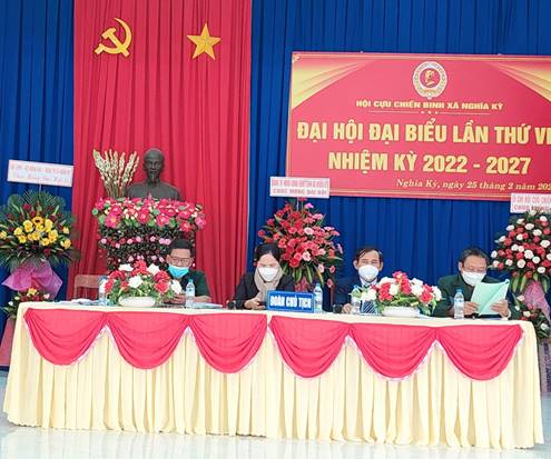 Hội cựu chiến binh xã Nghĩa Kỳ tổ chức đại hội đại biểu khóa VII, nhiệm kỳ 2022 – 2027