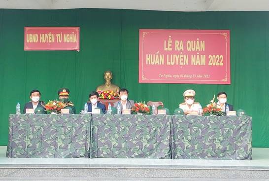 UBND huyện Tư Nghĩa tổ chức lễ ra quân huấn luyện năm 2022