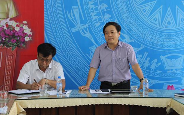 Thường trực Huyện ủy Tư Nghĩa làm việc với Ban Thường vụ Đảng ủy xã Nghĩa Thuận