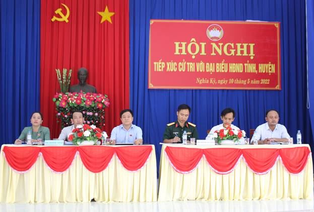 Đại biểu HĐND tỉnh và đại biểu HĐND huyện Tư Nghĩa tiếp xúc cử tri tại xã Nghĩa Thuận và Nghĩa Kỳ