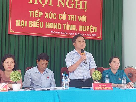 Quy hoạch chống ngập nước, vấn đề đất đai và môi trường được cử tri thị trấn La Hà quan tâm kiến nghị