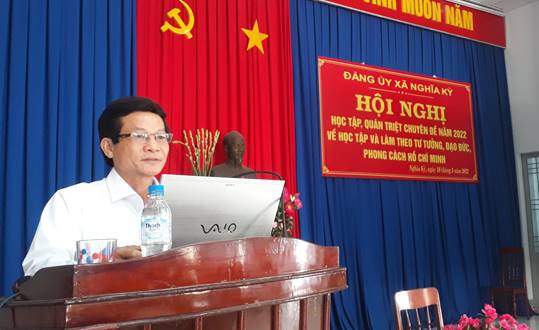 Đảng bộ xã Nghĩa Kỳ triển khai thực hiện Chuyên đề học tập và làm theo tư tưởng, đạo đức, phong cách Hồ Chí Minh năm 2022