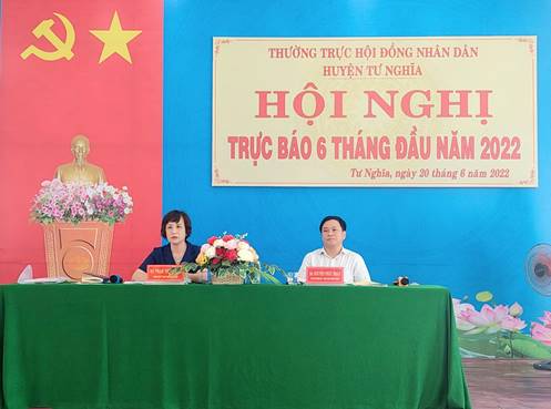 Thường trực Hội đồng nhân dân huyện Tư Nghĩa tổ chức hội nghị trực báo 6 tháng đầu năm 2022