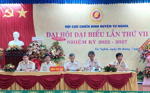 Hội Cựu chiến binh (CCB) huyện Tư Nghĩa tổ chức đại hội đại biểu lần thứ VII, nhiệm kỳ 2022 – 2027