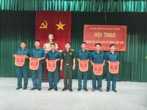 Nghĩa Thắng giải nhất toàn đoàn Hội thao Trung đội Dân quân cơ động huyện Tư Nghĩa năm 2022