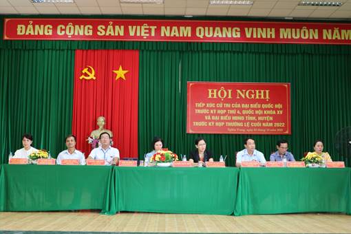 Đại biểu HĐND 3 cấp tiếp xúc cử tri ở xã Nghĩa Trung, huyện Tư Nghĩa