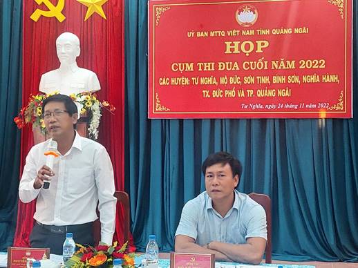 Thường trực Ủy ban MTTQ Việt Nam tỉnh họp cụm thi đua số 1 năm 2022