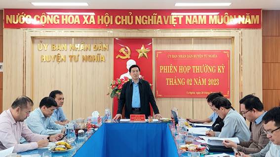 UBND huyện Tư Nghĩa tổ chức phiên họp thường kỳ tháng 2 năm 2023