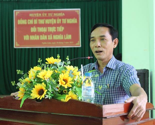 Bí thư Huyện ủy Tư Nghĩa đối thoại với Nhân dân xã Nghĩa Lâm