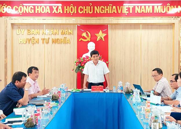 Ban đại diện HĐQT Ngân hàng CSXH huyện Tư Nghĩa tổ chức hội nghị trực báo quý I.2023