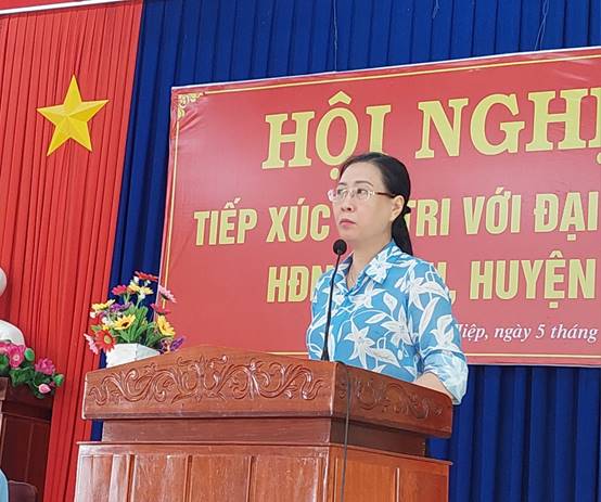 Bí Thư tỉnh ủy Quảng Ngãi Bùi Thị Quỳnh Vân tiếp xúc cử tri xã Nghĩa Hiệp