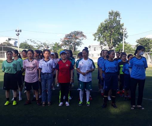 Hội LHPNVN xã Nghĩa Kỳ khai mạc giải bóng đá mini nữ năm 2023