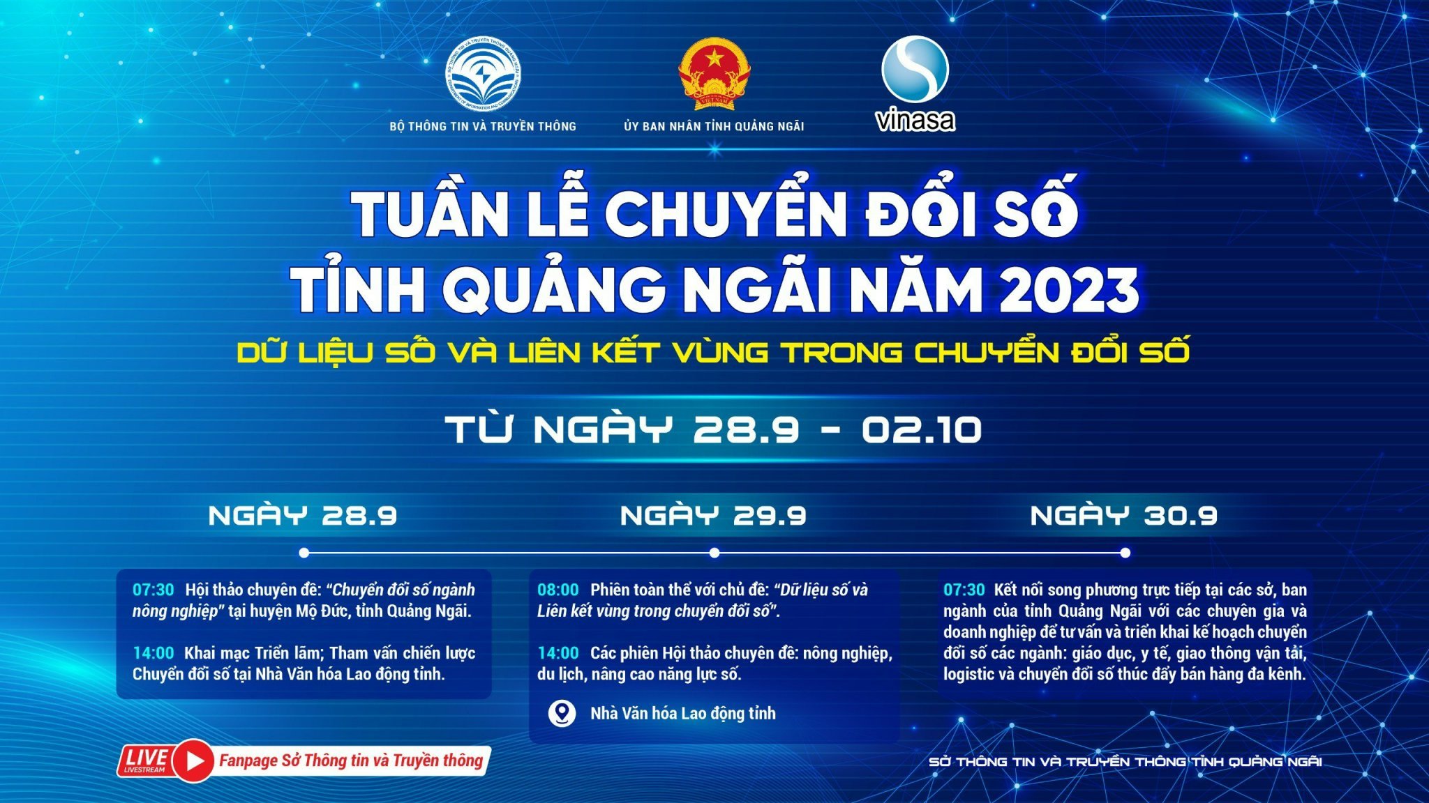 Hướng dẫn tuyên truyền về Tuần lễ Chuyển đổi số tỉnh Quảng Ngãi năm 2023 và Ngày Chuyển đổi số quốc gia (10/10) năm 2023 trên địa bàn huyện
