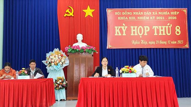 HĐND xã Nghĩa Hiệp khóa XIII tổ chức kỳ họp lần thứ 8, nhiệm kỳ 2021- 2026
