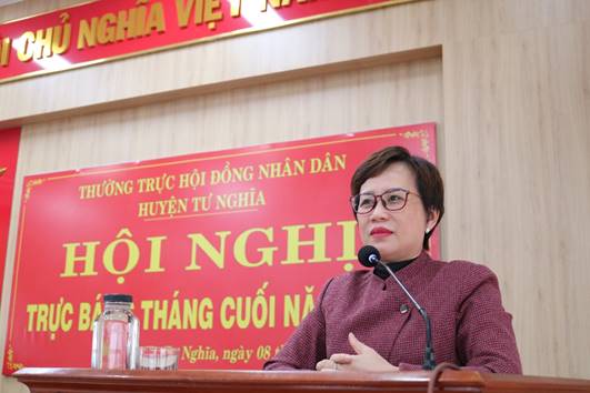 Thường trực HĐND huyện Tư Nghĩa tổ chức hội nghị trực báo 06 tháng cuối năm 2023