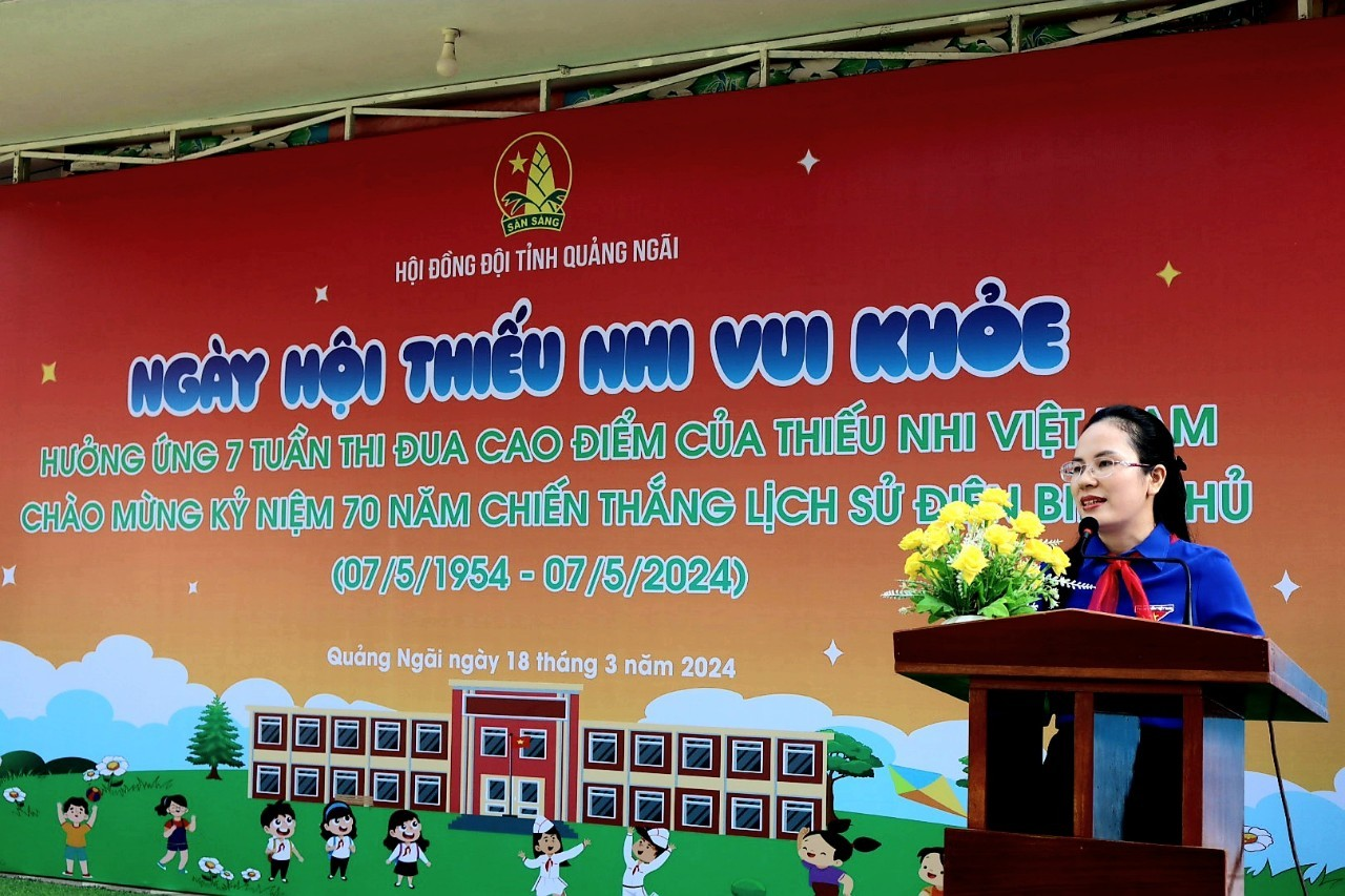 Sôi nổi ngày hội “Thiếu nhi vui khỏe” tỉnh Quảng Ngãi năm 2024 tại trường Tiểu học Nghĩa Thuận