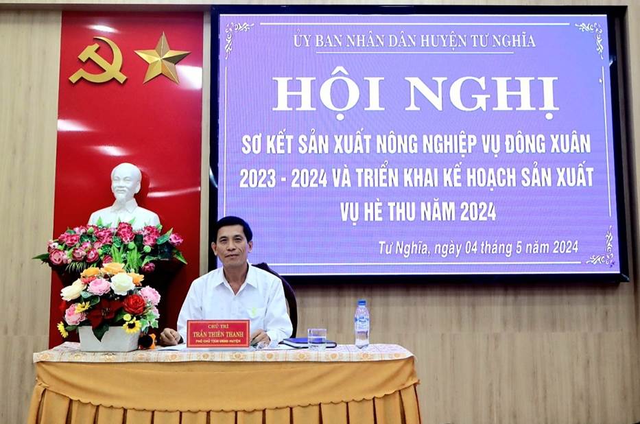 UBND huyện Tư Nghĩa triển khai kế hoạch sản xuất vụ Hè thu 2024