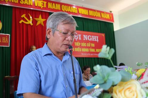 Đoàn đại biểu HĐND 2 cấp tiếp xúc cử tri các xã cụm Trung huyện Tư Nghĩa