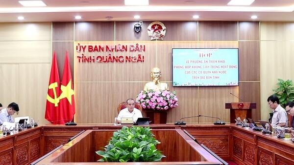 UBND tỉnh họp cho ý kiến về phương án triển khai Phòng họp không giấy trong hoạt động của các cơ quan nhà nước