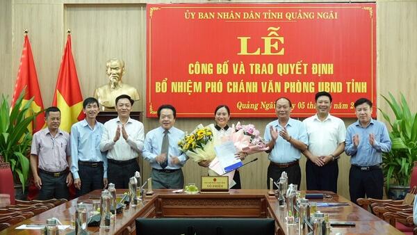 Bà Hà Thị Lê Vân giữ chức Phó Chánh Văn phòng UBND tỉnh