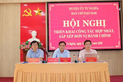 Tư Nghĩa triển khai công tác hợp nhất, sắp xếp đơn vị hành chính