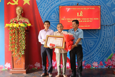 Truy tặng danh hiệu vinh dự Nhà nước “ Bà Mẹ Việt Nam Anh hùng”  tại xã Nghĩa Hiệp