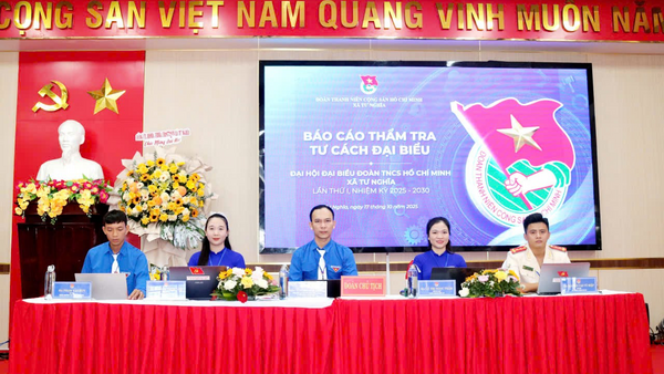 ĐẠI HỘI ĐẠI BIỂU ĐOÀN TNCS HỒ CHÍ MINH XÃ TƯ NGHĨA LẦN THỨ I, NHIỆM KỲ 2025 - 2030 THÀNH CÔNG TỐT ĐẸP