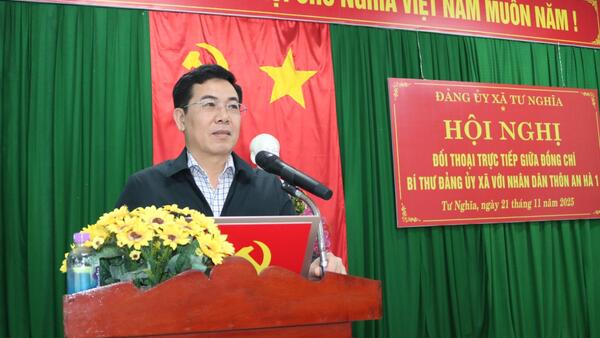 BÍ THƯ ĐẢNG ỦY XÃ TƯ NGHĨA NGUYỄN ĐĂNG VINH TIẾP XÚC, ĐỐI THOẠI TRỰC TIẾP VỚI NHÂN DÂN THÔN AN HÀ 1