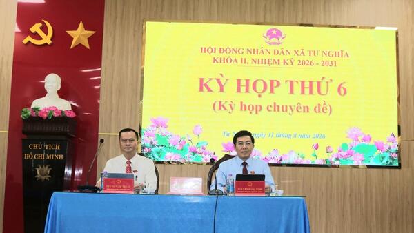 HĐND xã Tư Nghĩa khóa II, nhiệm kỳ 2026 - 2031 tổ chức kỳ họp thứ 6 (kỳ họp chuyên đề)