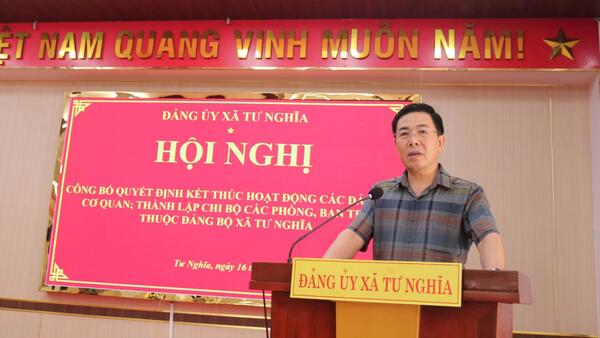 Đảng ủy xã Tư Nghĩa kiện toàn tổ chức cơ sở Đảng trực thuộc