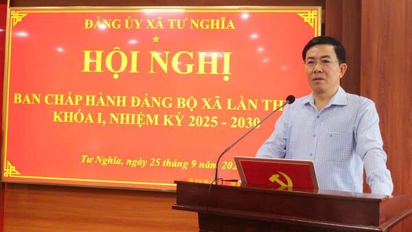 Đảng ủy xã Tư Nghĩa hội nghị sơ kết 09 tháng đầu năm 2026