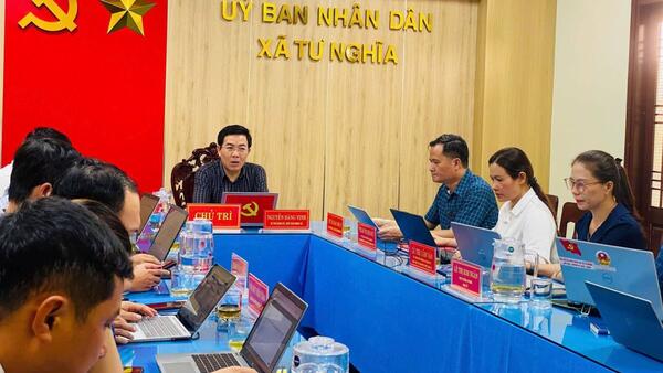 Tư Nghĩa: họp liên tịch chuẩn bị các nội dung tiếp xúc cử tri và kỳ họp HĐND xã