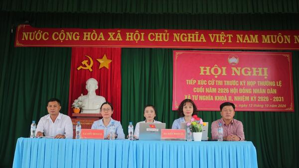 Tổ đại biểu số 1 HĐND xã Tư Nghĩa tiếp xúc cử tri trước kỳ họp thường lệ cuối năm 2026